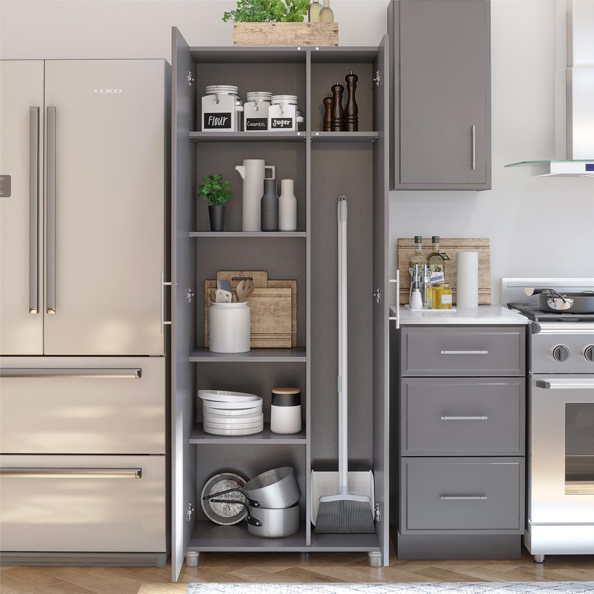 Systembuild Evolution Camberly Tall Asymmetrical Cabinet - Graphite Grey