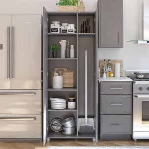 Systembuild Evolution Camberly Tall Asymmetrical Cabinet - Graphite Grey