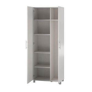 Systembuild Evolution Camberly Tall Asymmetrical Cabinet - Ivory Oak