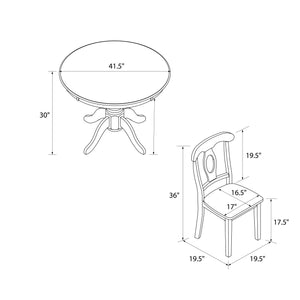 DHP Aubrey 5-Piece Traditional Pedestal Dining Set - White