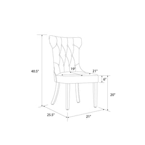DHP Clairborne Tufted Dining Chairs, Set of 2 - Gray - Set of 2