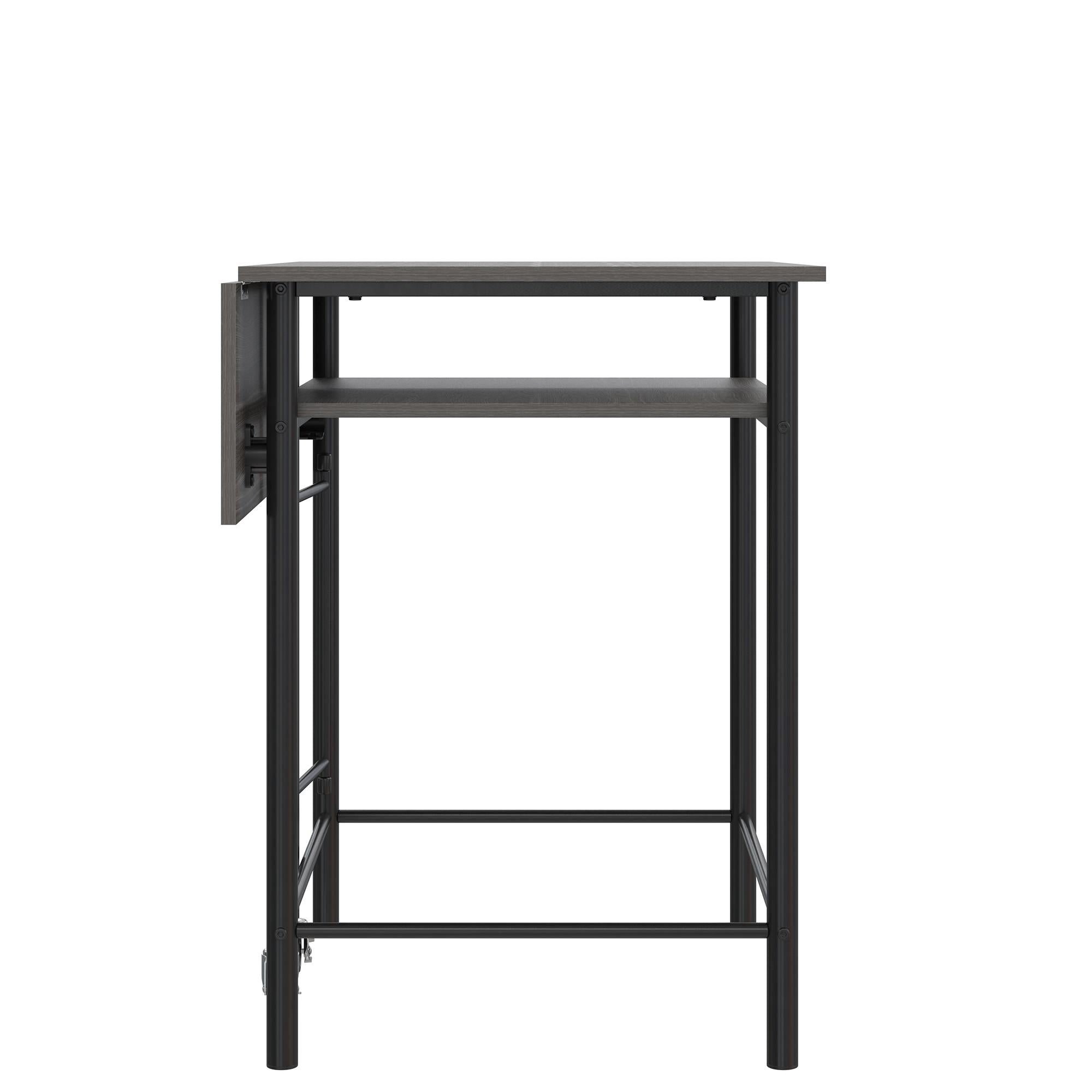 RealRooms Jace Kitchen Pub Set with Drop Leaf - Gray
