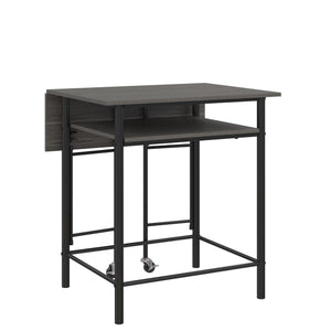 RealRooms Jace Kitchen Pub Set with Drop Leaf - Gray