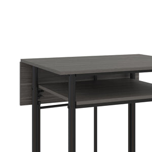 RealRooms Jace Kitchen Pub Set with Drop Leaf - Gray