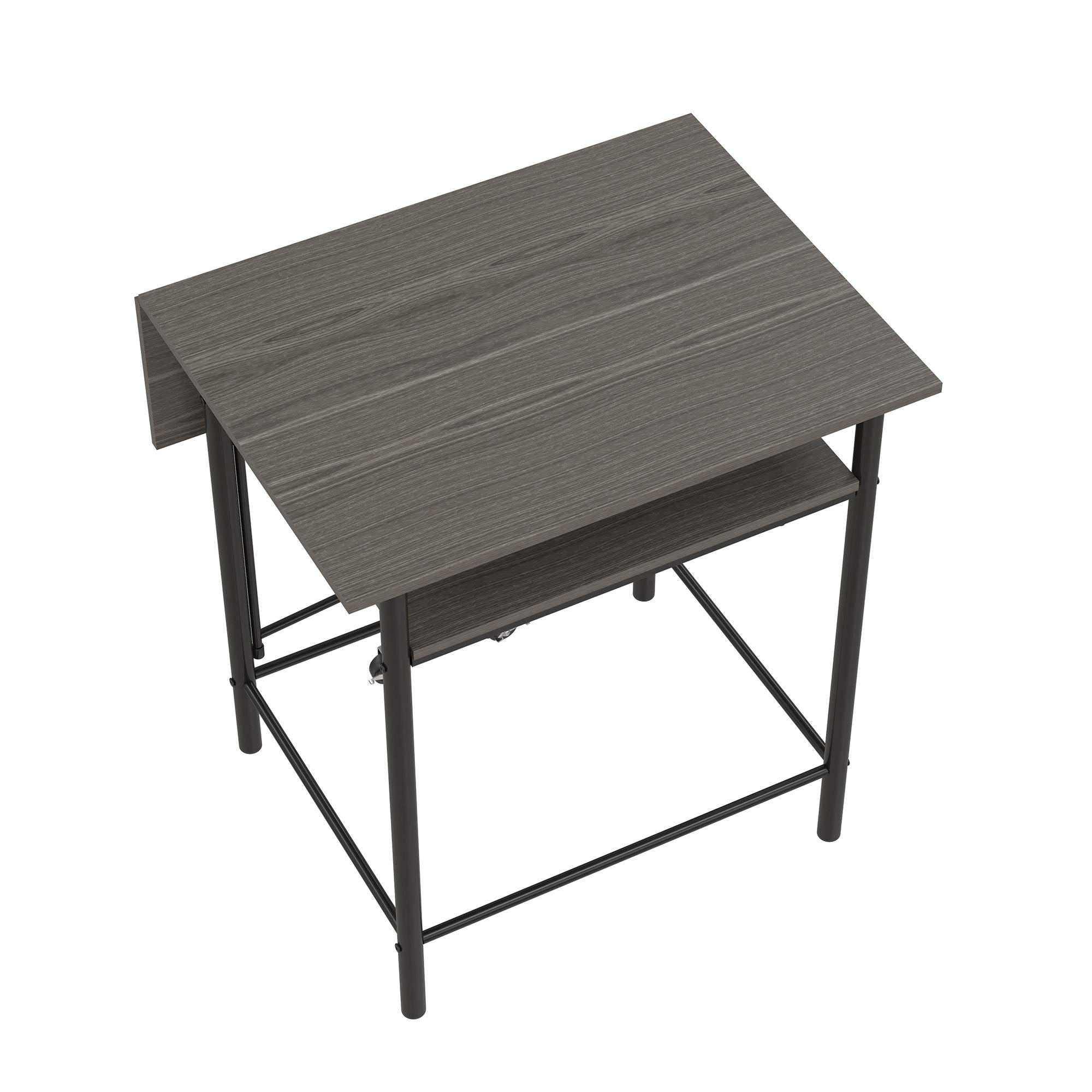 RealRooms Jace Kitchen Pub Set with Drop Leaf - Gray