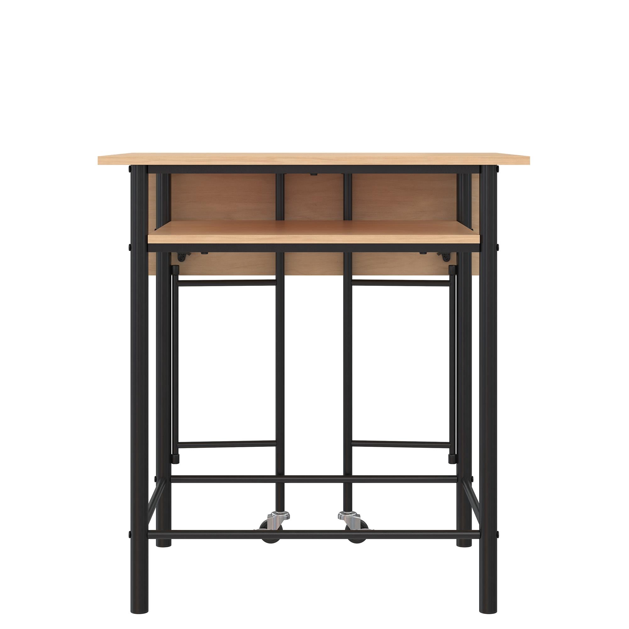 RealRooms Jace Kitchen Pub Set with Drop Leaf - Natural