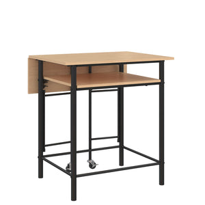 RealRooms Jace Kitchen Pub Set with Drop Leaf - Natural