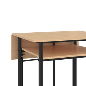 RealRooms Jace Kitchen Pub Set with Drop Leaf - Natural