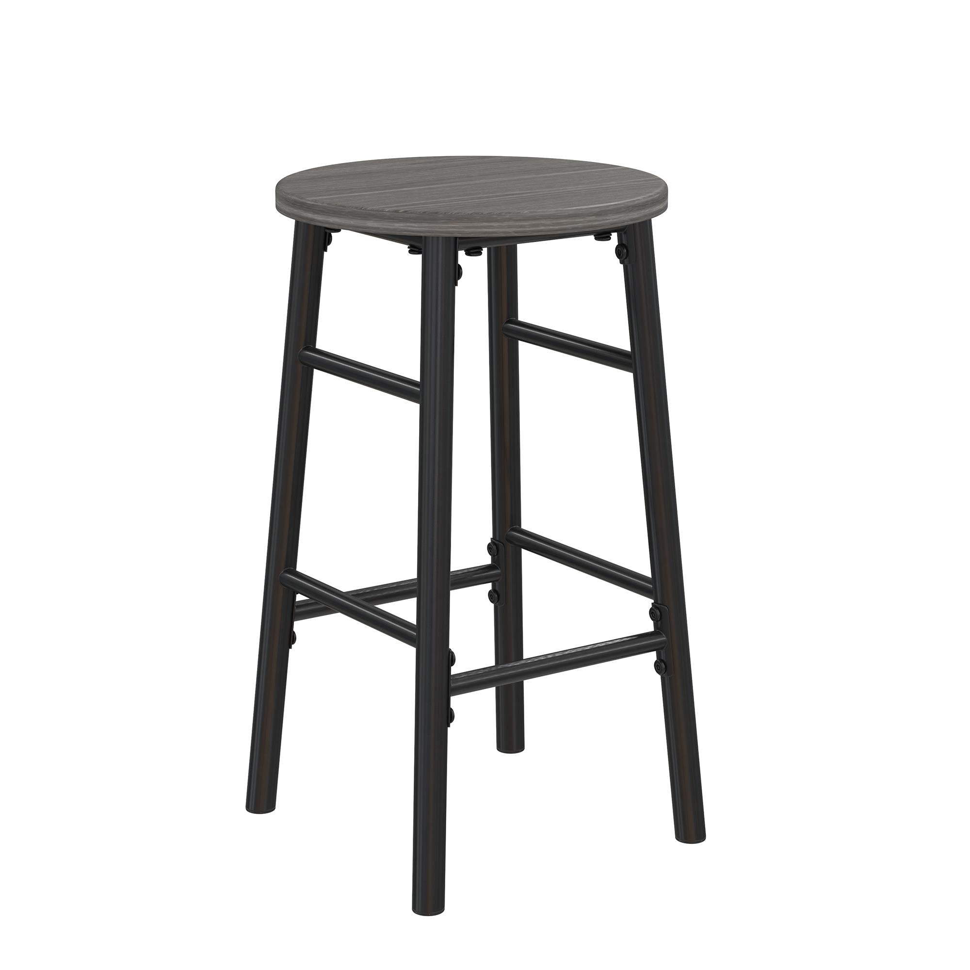 RealRooms Jace Kitchen Pub Set with Drop Leaf - Gray