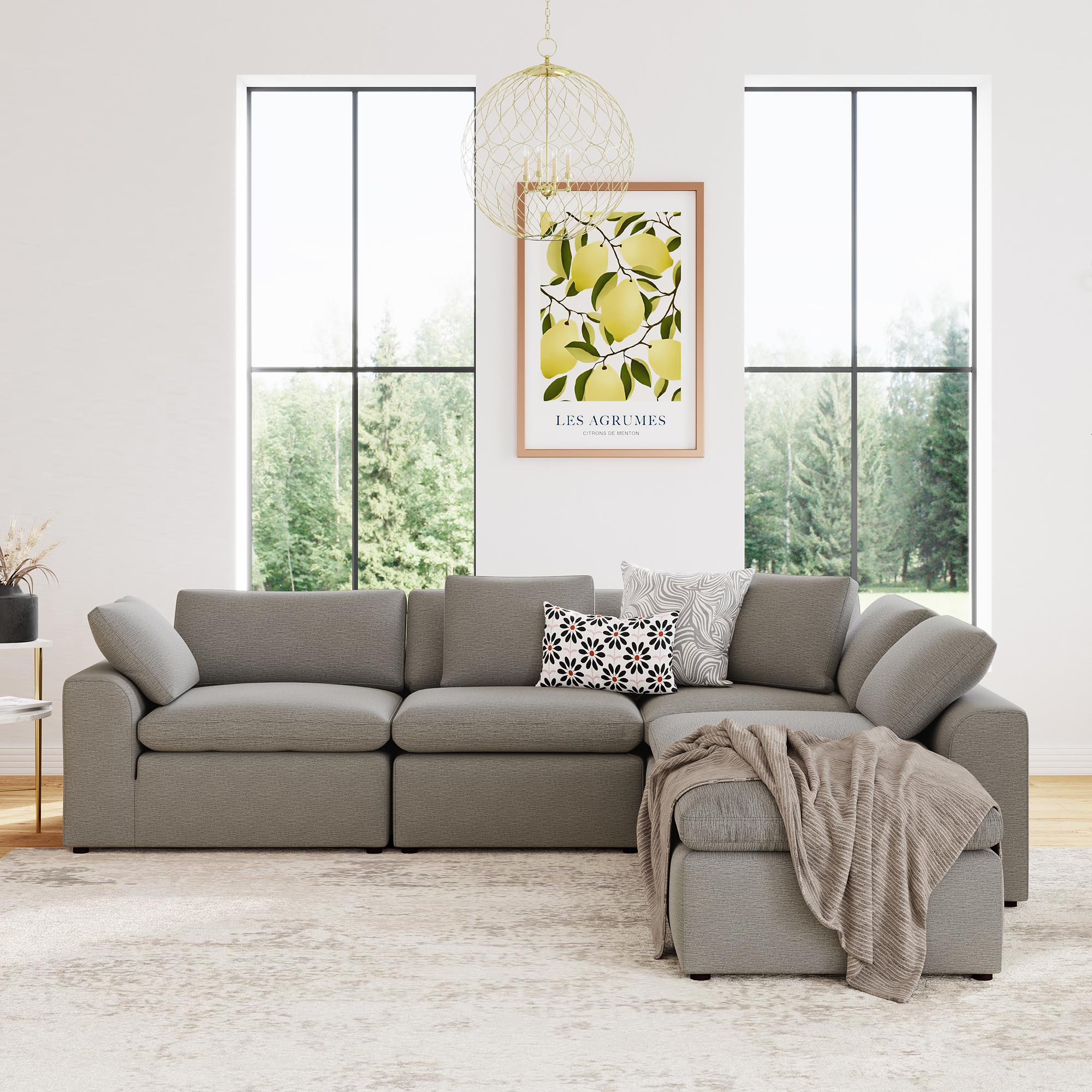 Cortney's Collection York Modular Corner Chair - Taupe