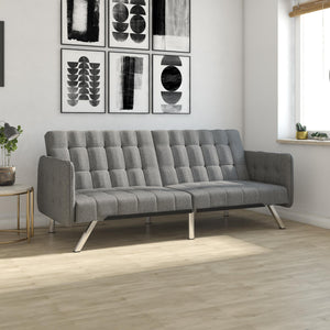 DHP Emily Armless Futon Sofa Bed - Dark Gray
