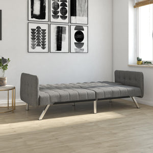 DHP Emily Armless Futon Sofa Bed - Dark Gray