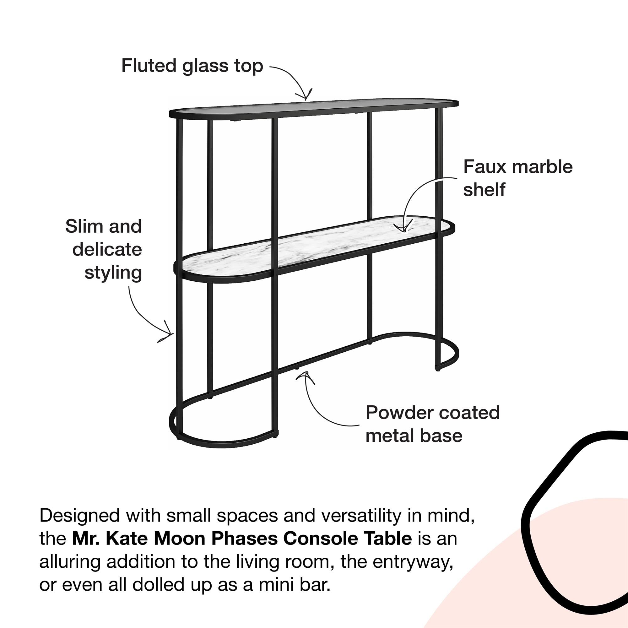 Mr. Kate Moon Phases Console Table - White marble