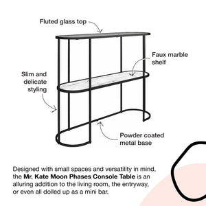 Mr. Kate Moon Phases Console Table - White marble