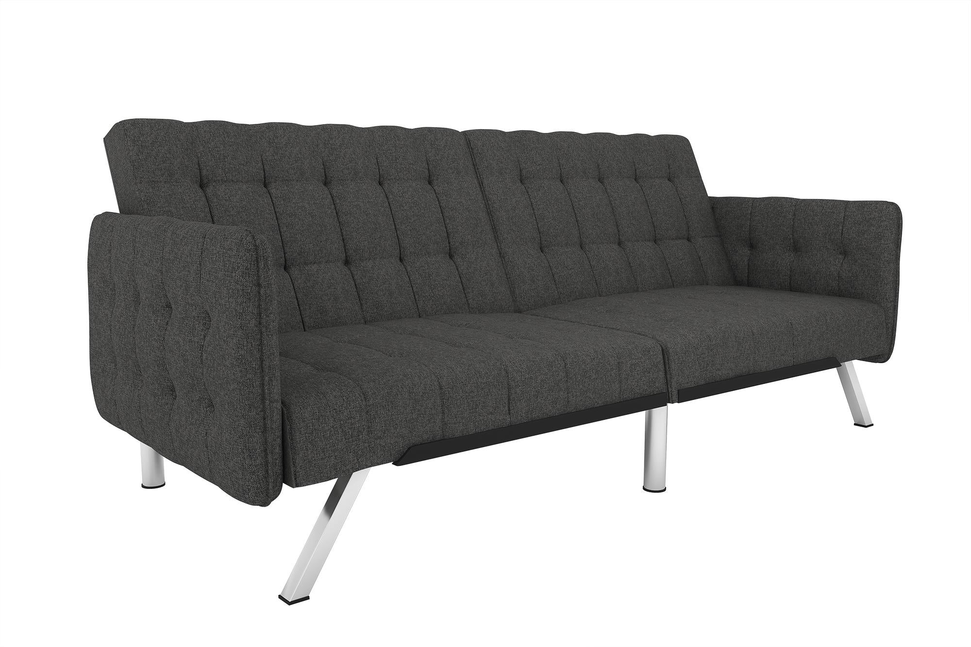 DHP Emily Armless Futon Sofa Bed - Dark Gray