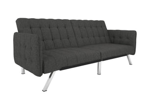 DHP Emily Armless Futon Sofa Bed - Dark Gray
