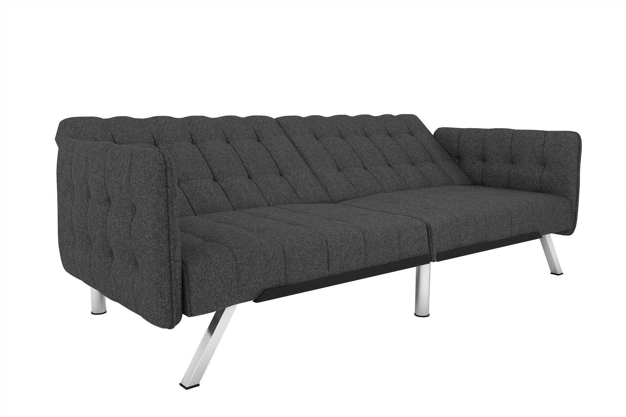 DHP Emily Armless Futon Sofa Bed - Dark Gray