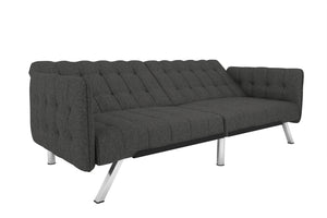DHP Emily Armless Futon Sofa Bed - Dark Gray