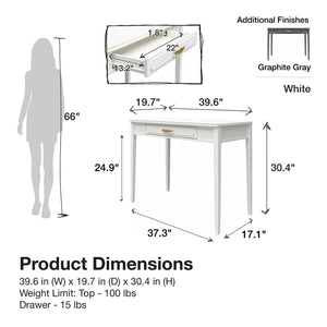 Mr. Kate Stella Desk - Graphite Grey