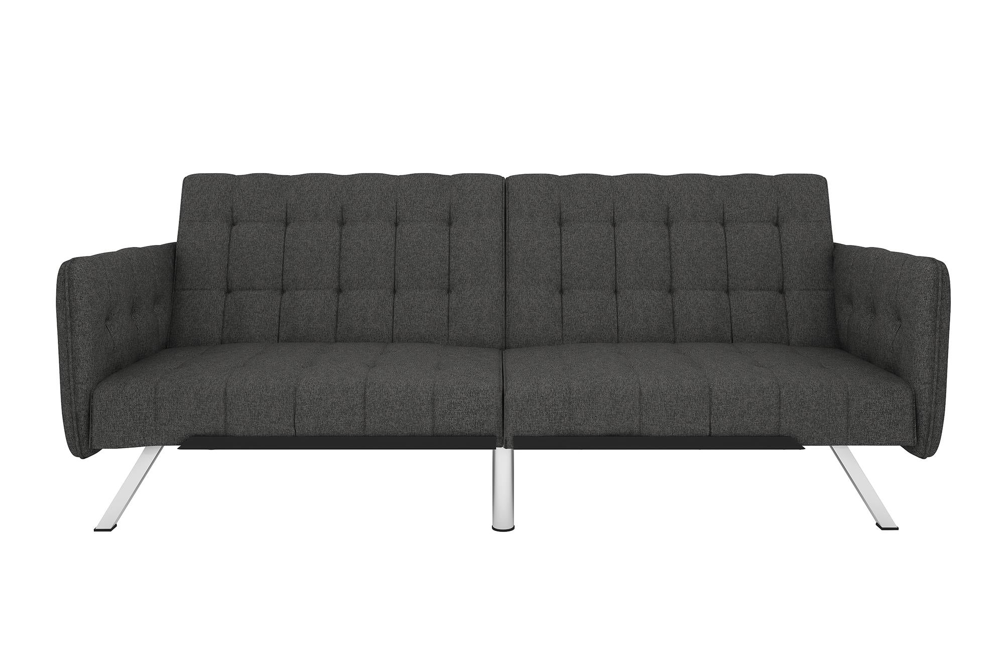 DHP Emily Armless Futon Sofa Bed - Dark Gray