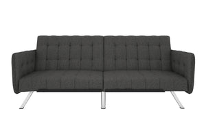 DHP Emily Armless Futon Sofa Bed - Dark Gray