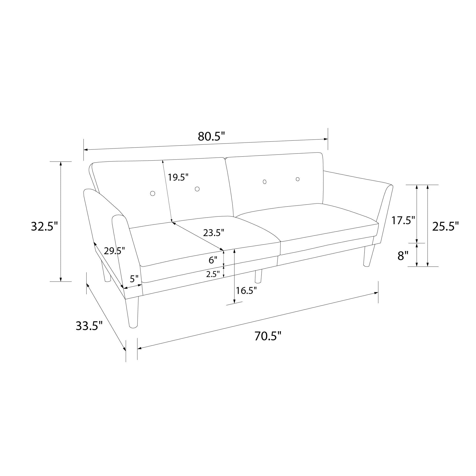Novogratz Regal Futon Sofa Bed - Gray