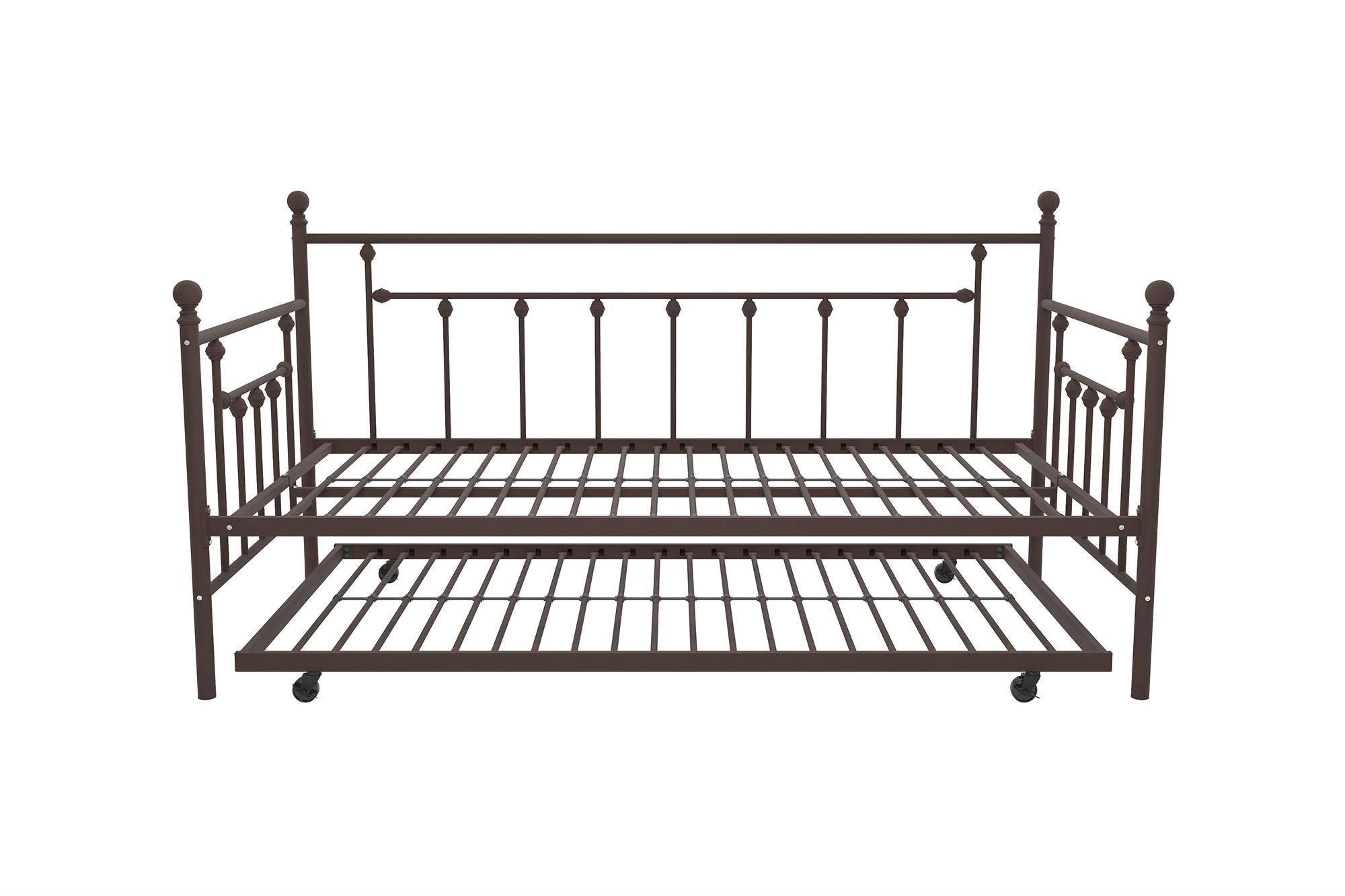 DHP Manila Metal Daybed with Trundle - Bronze - Twin