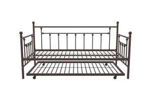 DHP Manila Metal Daybed with Trundle - Bronze - Twin