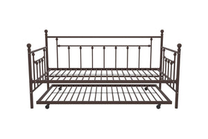 DHP Manila Metal Daybed with Trundle - White - Full
