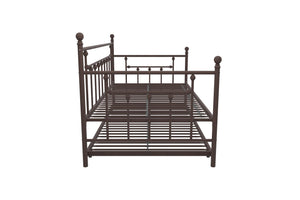 DHP Manila Metal Daybed with Trundle - Bronze - Twin