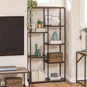 Ameriwood Home Fayette 5-Shelf Bookcase - Weathered Oak