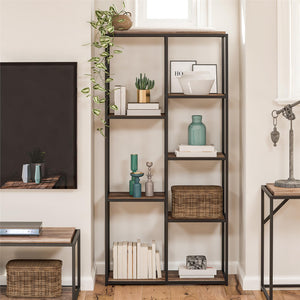 Ameriwood Home Fayette 5-Shelf Bookcase - Weathered Oak