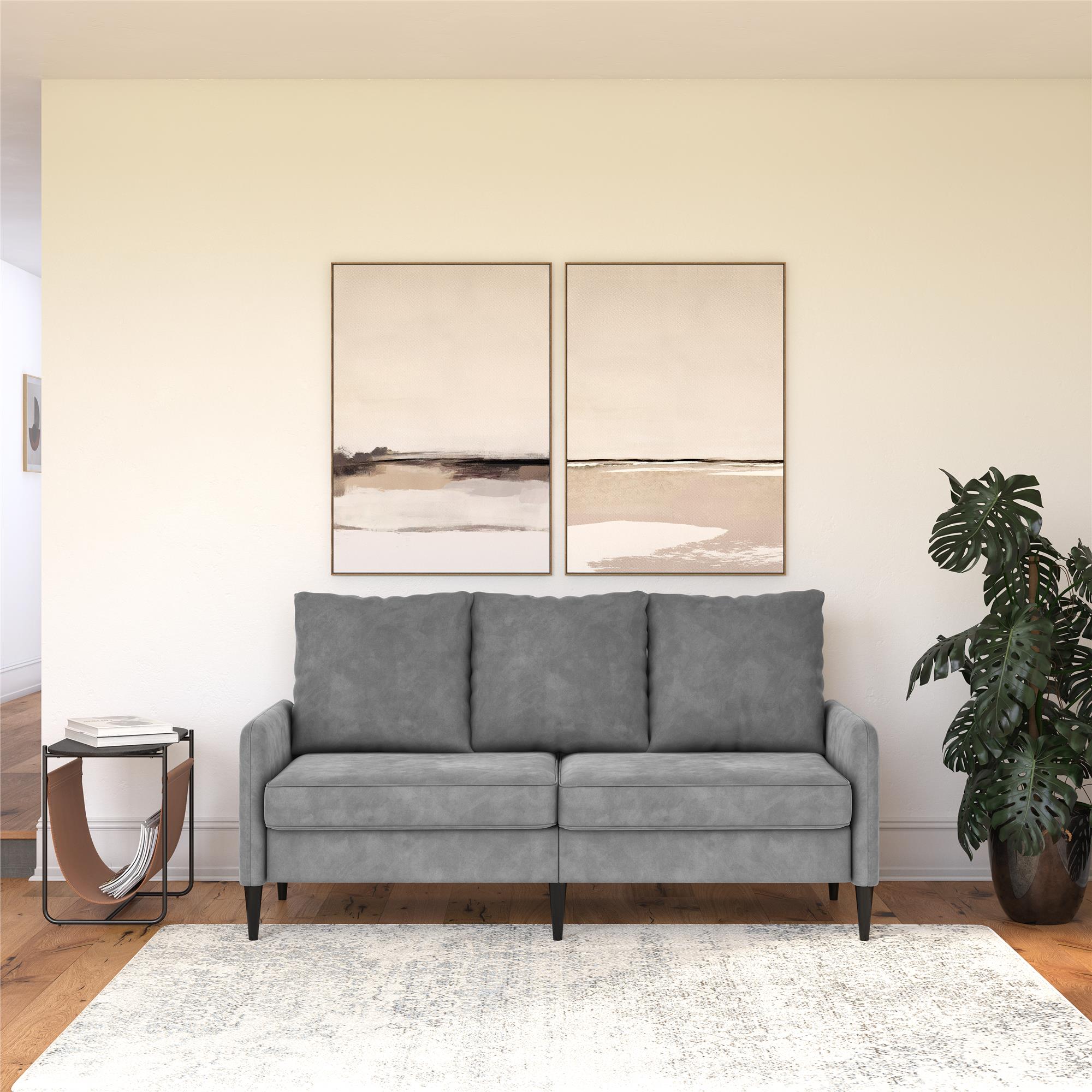 RealRooms Cassia Pillowback Sofa - Light Gray