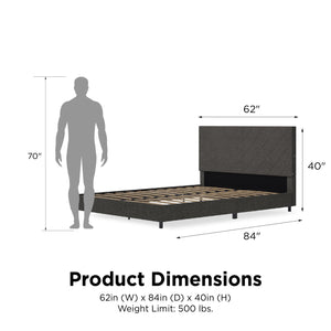 DHP Paxson Futon Sofa Bed with USB - Gray - Queen