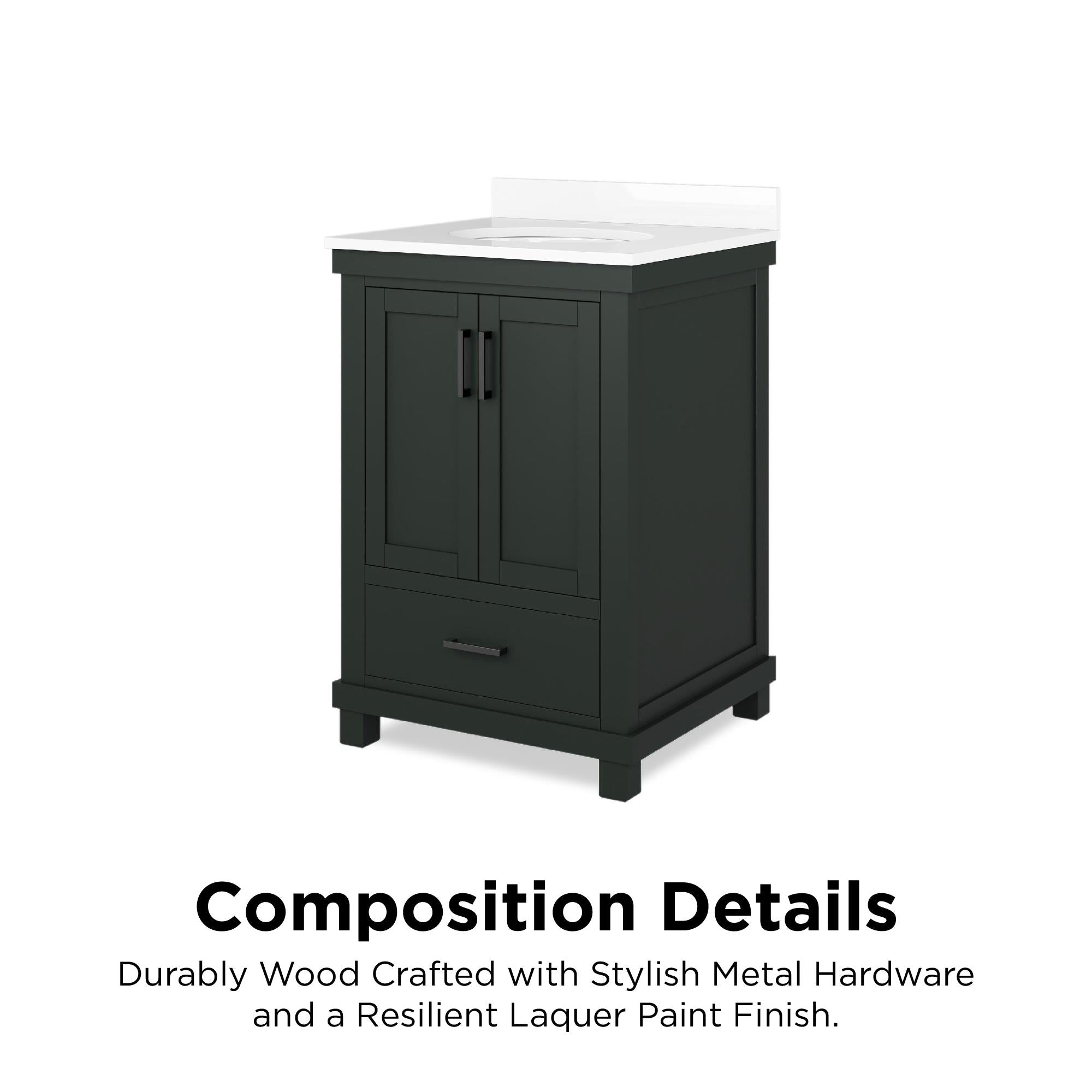 DHP Sunnybrooke 24" Bathroom Vanity - Green - 24"