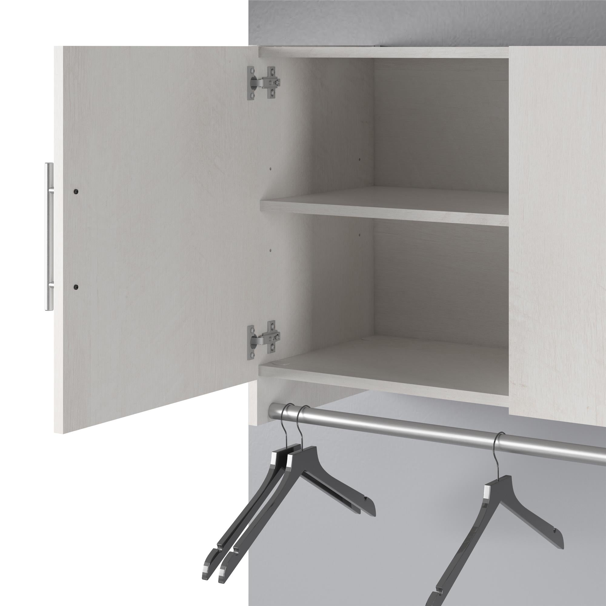 Systembuild Evolution Camberly 3 Door Wall Cabinet with Hanging Rod - Ivory Oak