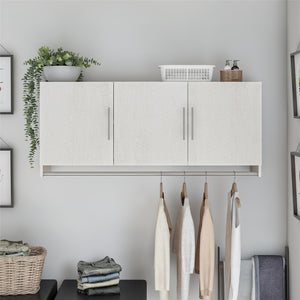 Systembuild Evolution Camberly 3 Door Wall Cabinet with Hanging Rod - Ivory Oak