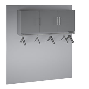Systembuild Evolution Camberly 3 Door Wall Cabinet with Hanging Rod - Graphite Grey