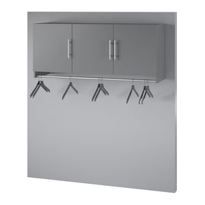 Systembuild Evolution Camberly 3 Door Wall Cabinet with Hanging Rod - Graphite Grey