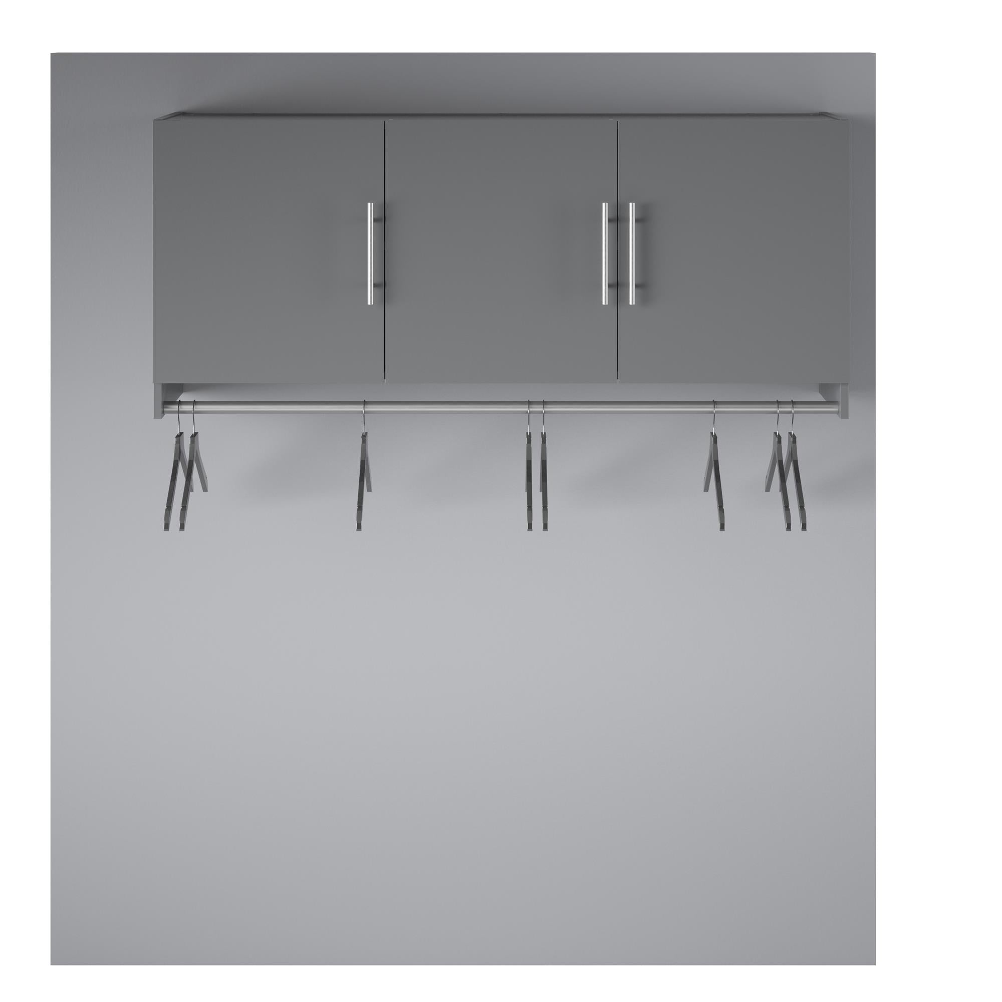 Systembuild Evolution Camberly 3 Door Wall Cabinet with Hanging Rod - Graphite Grey