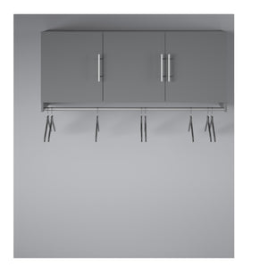 Systembuild Evolution Camberly 3 Door Wall Cabinet with Hanging Rod - Graphite Grey