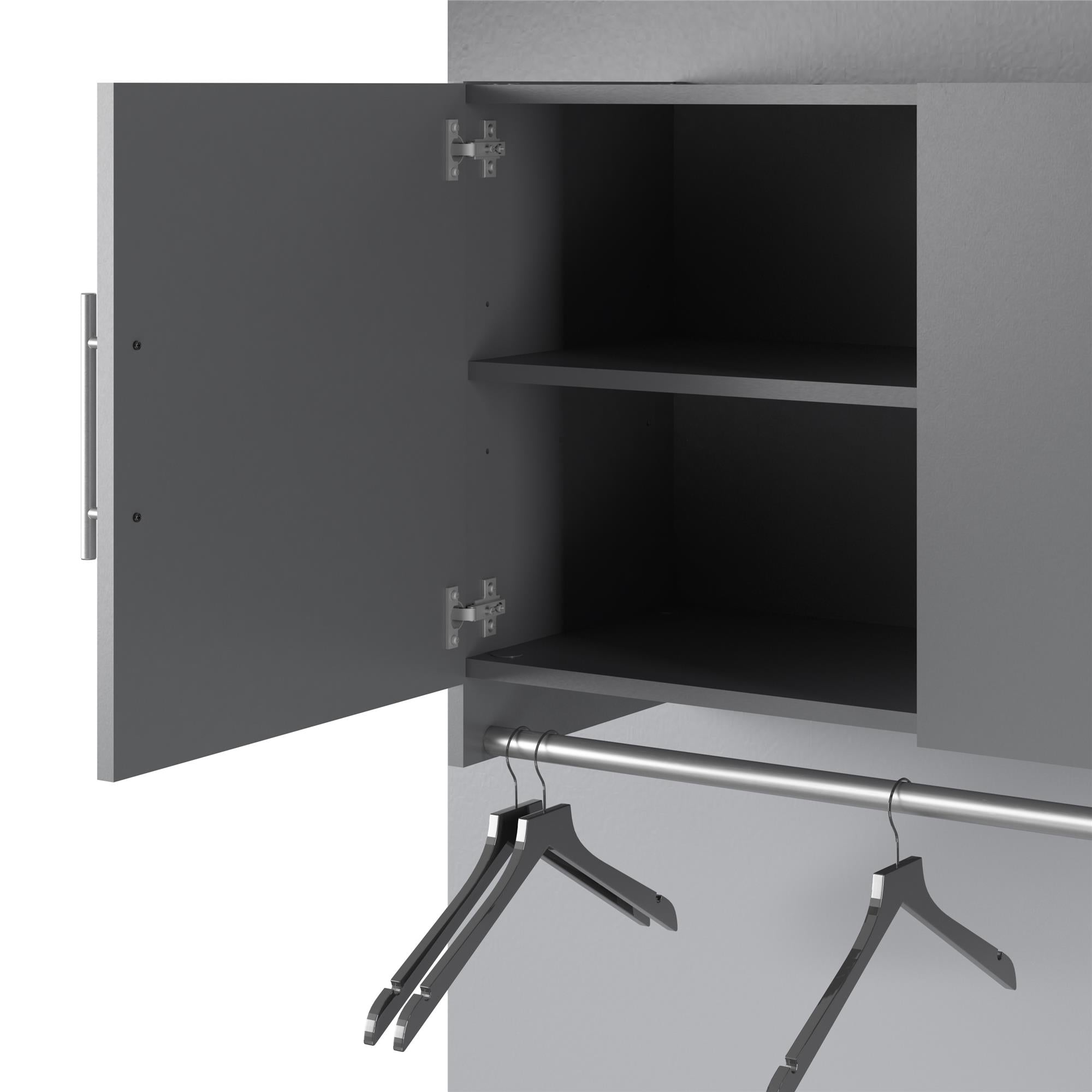 Systembuild Evolution Camberly 3 Door Wall Cabinet with Hanging Rod - Graphite Grey
