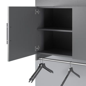 Systembuild Evolution Camberly 3 Door Wall Cabinet with Hanging Rod - Graphite Grey