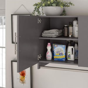 Systembuild Evolution Camberly 3 Door Wall Cabinet with Hanging Rod - Graphite Grey