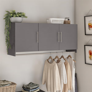 Systembuild Evolution Camberly 3 Door Wall Cabinet with Hanging Rod - Graphite Grey