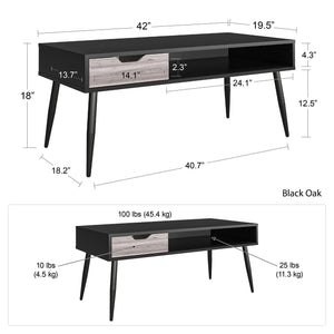 Ameriwood Home Grafton Coffee Table - Black Oak
