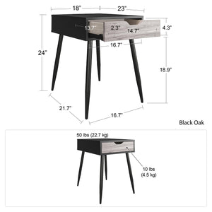 Ameriwood Home Grafton End Table - Black Oak