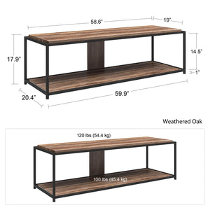 Ameriwood Home Fayette TV Stand for TVs up to 65" - Weathered Oak
