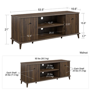 Ameriwood Home Farnsworth TV Stand for TVs up to 55" - Columbia Walnut