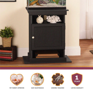 Ollie & Hutch Flipper™ 10/20 Gallon Aquarium or Terrarium Stand - Black Oak
